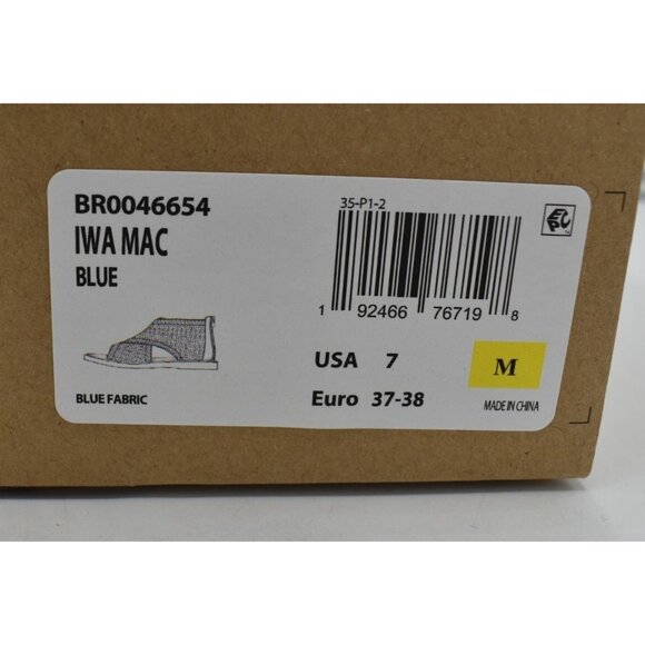 Born Womens Size 7 Iwa Mac Blue Zip Open Toe Sandals Shoes - Picture 13 of 13